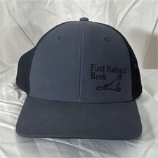 Outdoor Cap Black Gray Adjustable Mesh Back Trucker Hat Men One Size Solid