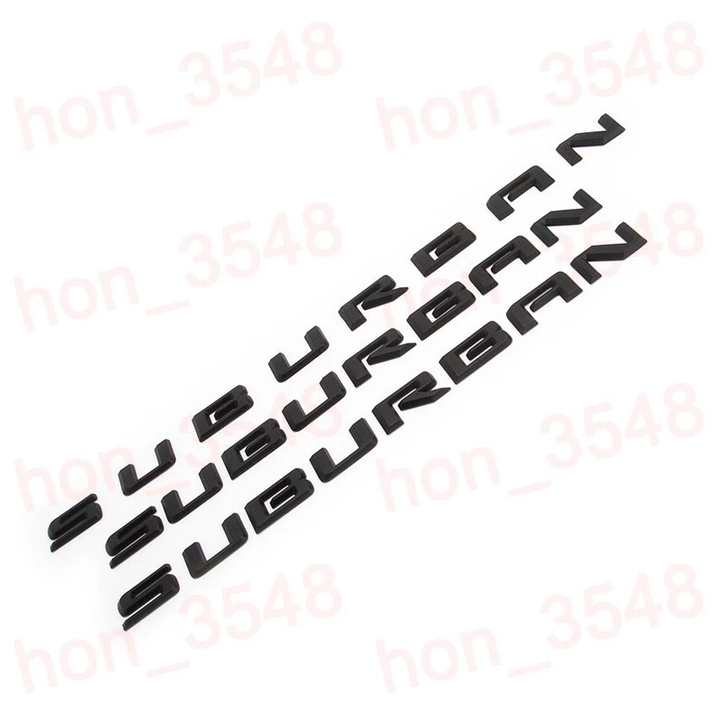 Kit de insignia emblema trasero puerta Chevrolet Suburban 2021-2026 negro mate OEM LT RST Foto 4 de 4