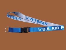 U.S. Air Force Lanyard ID badge Holder with Detachable Buckle. Blue  Gray USAF
