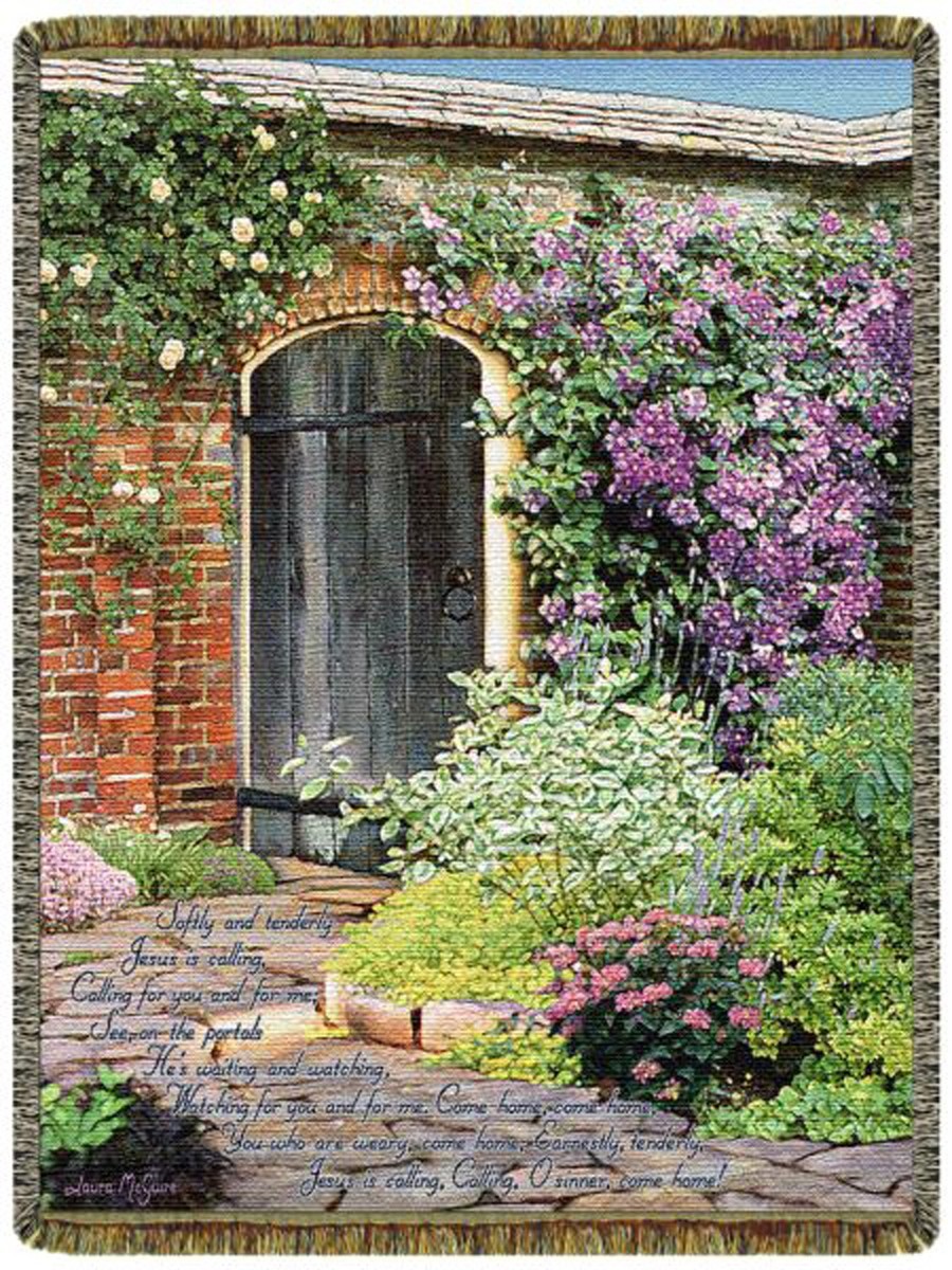 Tenture Murale Tissée 'Botanical Garden I' - Coton 100% - 34x53 Pouces - Fait Main USA - Neuf