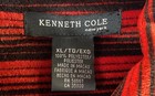 Kenneth Cole Men's Y2K Red Black Striped Velour Button Up Shirt Sz XL — photo 3