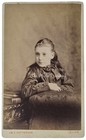 CDV IRVINE CUTE GIRL NAMED FLORENCE MARY PIKE SCOTLAND ANTIQUE PHOTO PATTERSON