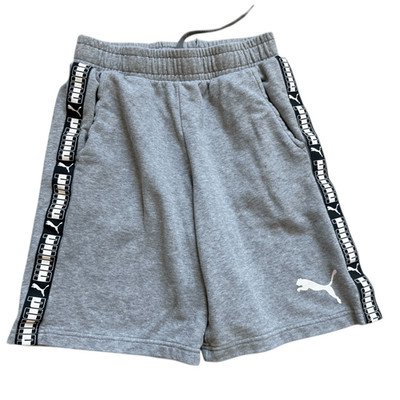 Mens Puma ESS+ Tape Shorts 9'' TR Medium Gray Pull-On Athletic Shorts - Sz S
