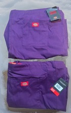  2 Dickies Cargo Scrub Pants NEW 2XL EDS Signature Purple XXL Classic Medical