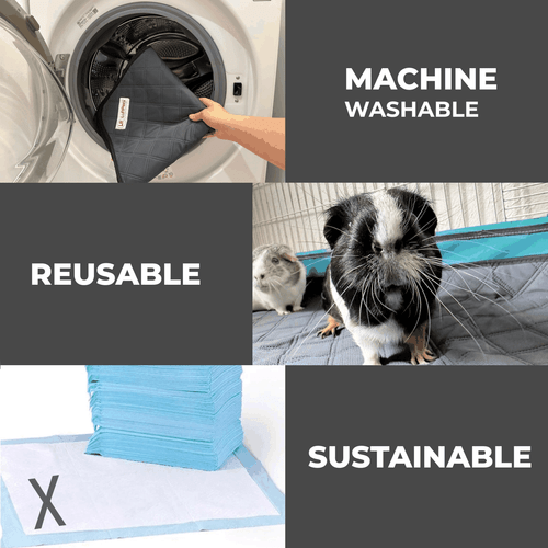 Waschbare Kaninchen Meerschweinchen Käfig Einlagen 4 Stück für 29 x15 Zoll C&C 2x1 leicht zu - Bild 5 von 9