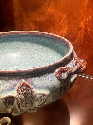 Japanese Kutani Ware Jun kiln incense burner from China's Song Yuan and Ming dyn