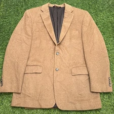 Jos A Bank 100% Camel Hair Blazer Mens 42R Brown Sports Coat Dress