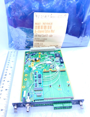 Optelecom 4 Channel Option Module Host Card 23634-4, 24048-15, 9621AY/MM-13T-ST