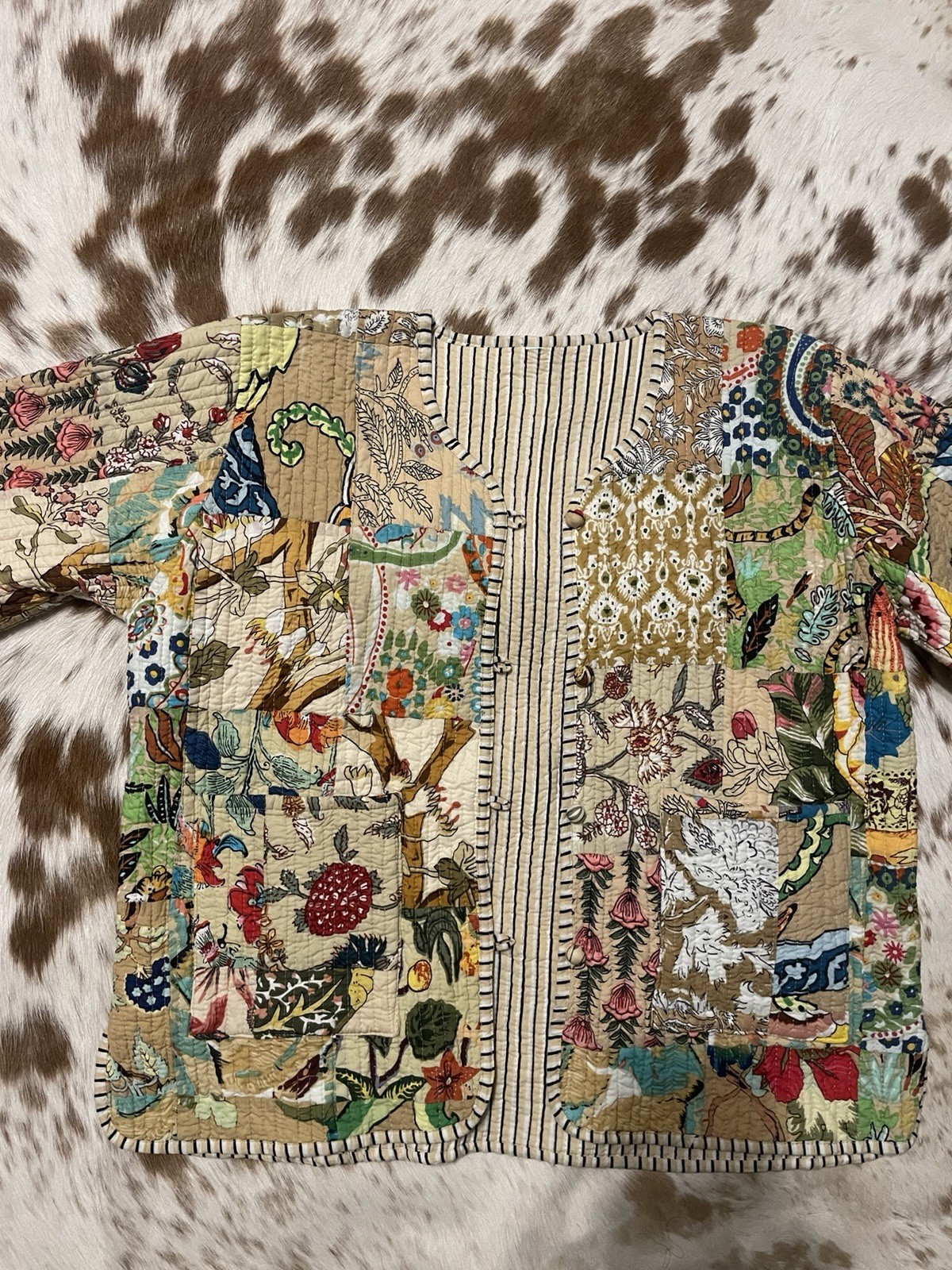 Boho Quilted Patch Work Jacket - image 2