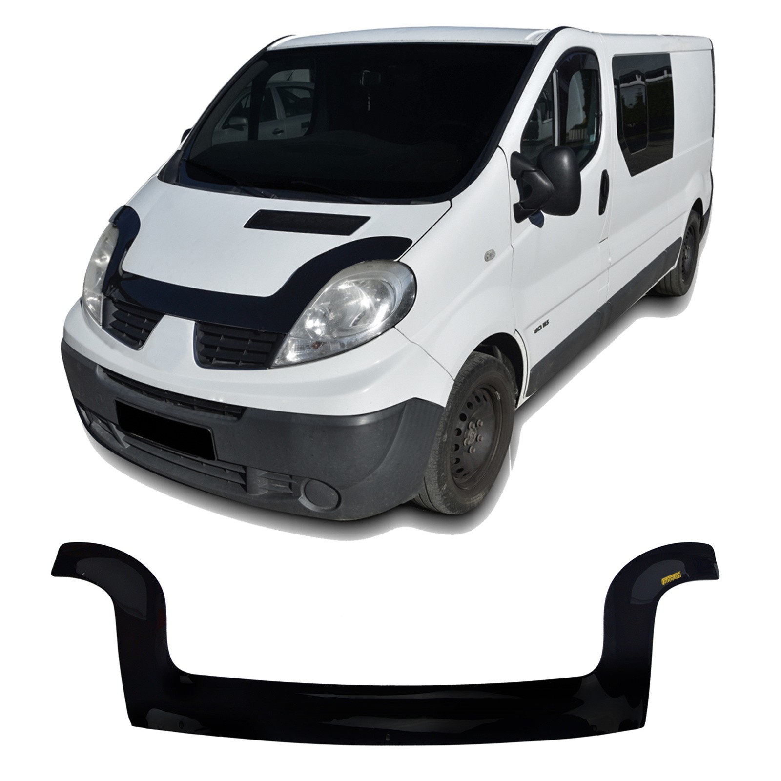 Bra de capot noir pour Opel Trafic 2001-2014 d'origine Scoutt