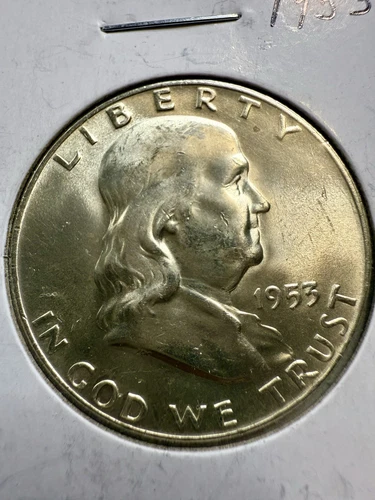 1953-D Franklin Half Dollar – BU Coin