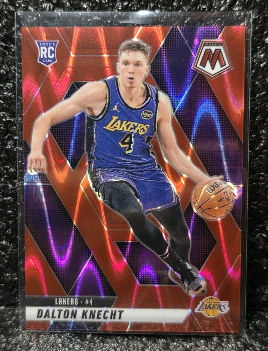 2024-25 Panini Mosaic NBA Dalton Knecht Red Seismic /299 #238 Lakers