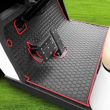 Golf Cart Floor Liner Mat 8mm Thick Rubber Full Coverage Fit for EZGO TXT 1994-