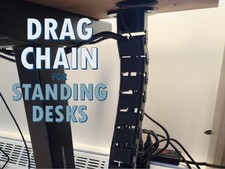 Drag Chain Cable Organizer for Monitor Risers Clean Cable Routing