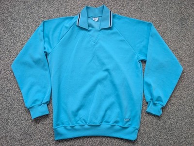 Vintage Asics Shirt Herren Large grün türkis Fußball Vorlage Japan Jelenk unbedruckt