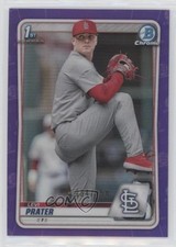 2020 Bowman Draft Chrome Purple Refractor 54/250 Levi Prater #BD-125 6u5