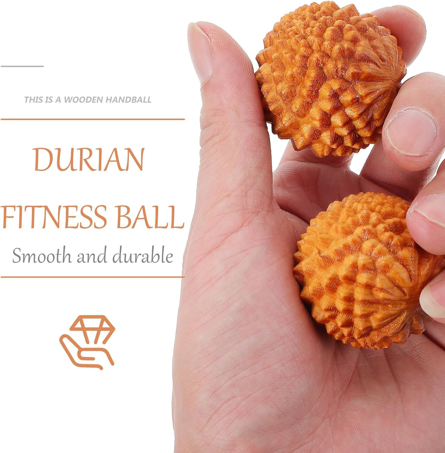 2Pcs Wooden Baoding Balls Chinese Hand Exercise Massage Balls Health Cypress Med