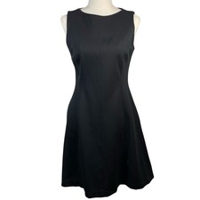 Spanx Perfect Fit & Flare Dress Black Ponte Stretch Little Black Dress Size M