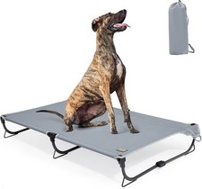 Daisy Cot, XL Foldable Elevated Dog Bed, Portable Raised X-Large, Gray