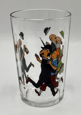 Verre TINTIN où tout le monde se cogne avec les 3 Dupondt ! - Lombard 1974 - TBE - Bild 1 von 4