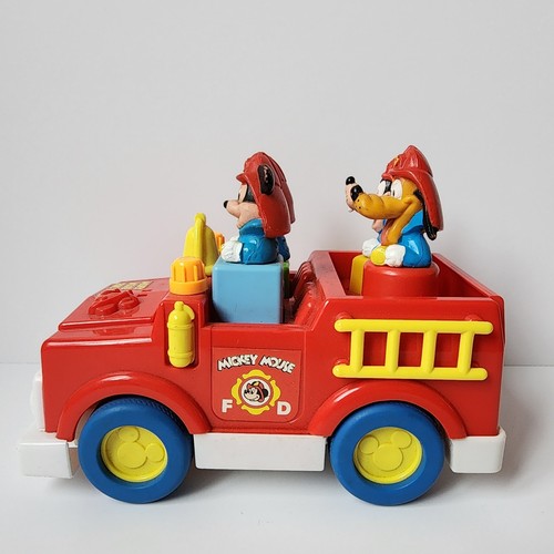 Vintage Mattel Disney Mickey Mouse & Friends Fire Truck 1989 Tested Works - Picture 4 of 13