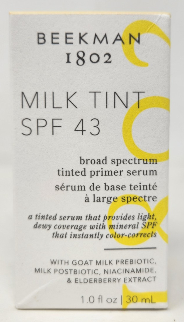 Beekman 1802 Milk Tint  SPF 43 Tinted Primer Serum Medium 1.0 fl-oz New in Box