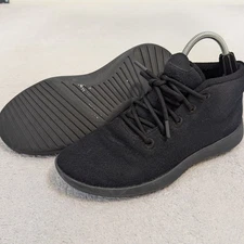 Allbirds WRM Fine Wool Runner Mizzle Black High Top Lace Up Shoes - Men's 11