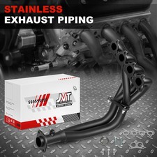 Black 4-2-1 Exhaust Manifold Header For 88-00 Honda Civic Del Sol Crx D15 D16