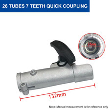 Shaft Connector Joining Clamp,Lawn Mower Brush Irrigation Hedge Trimmer Brush Cu