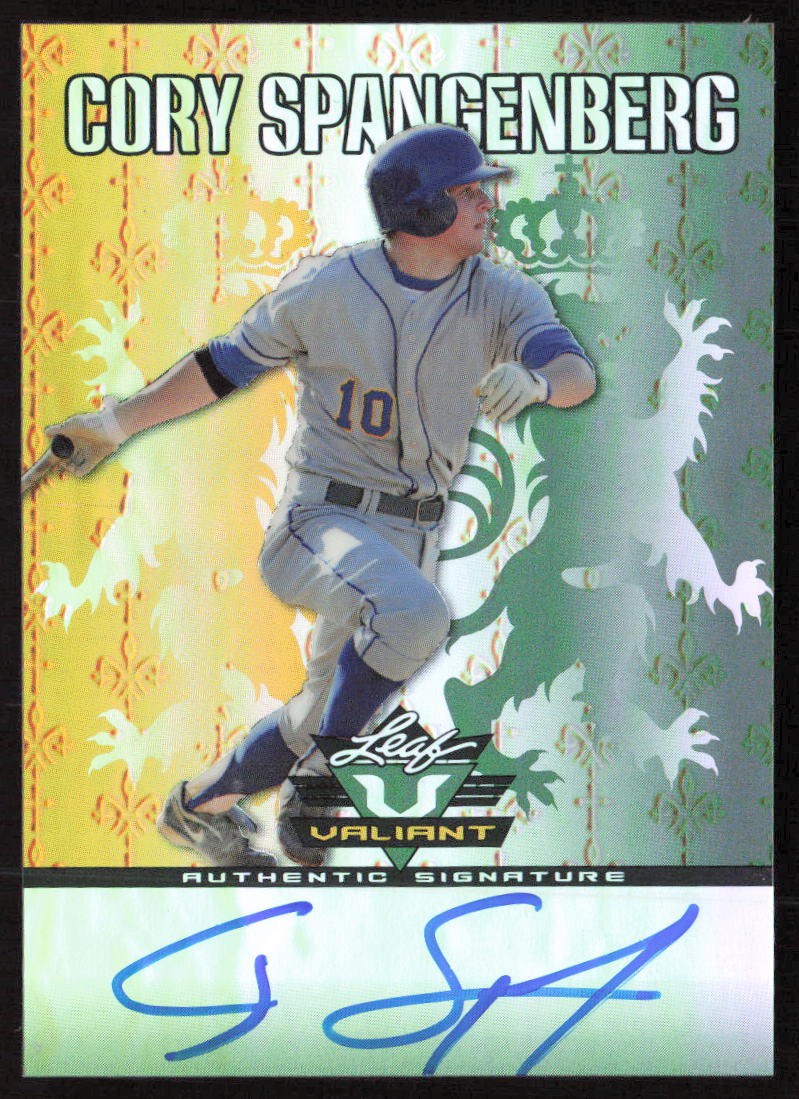 2011 Leaf Valiant Auto Cory Spangenberg #VA-CS1 San Diego Padres