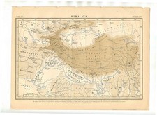 Himalaya Map from Encyclopedia Britannica, Ninth Edition 1880's