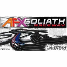 AFX Goliath Raceway Slot Car HO Racing Set w/ 65 Feet Of Track AFX22040