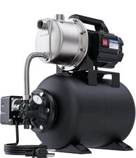 Aquastrong 1.6 HP Shallow Well Pump with Pressure Tank, 1320 GPH, 115V