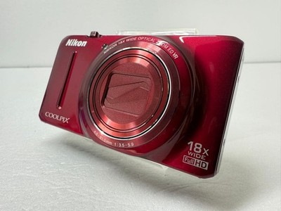 Nikon COOLPIX S9300 red Digital Camera 16.0MP 18x Optica Zoom From