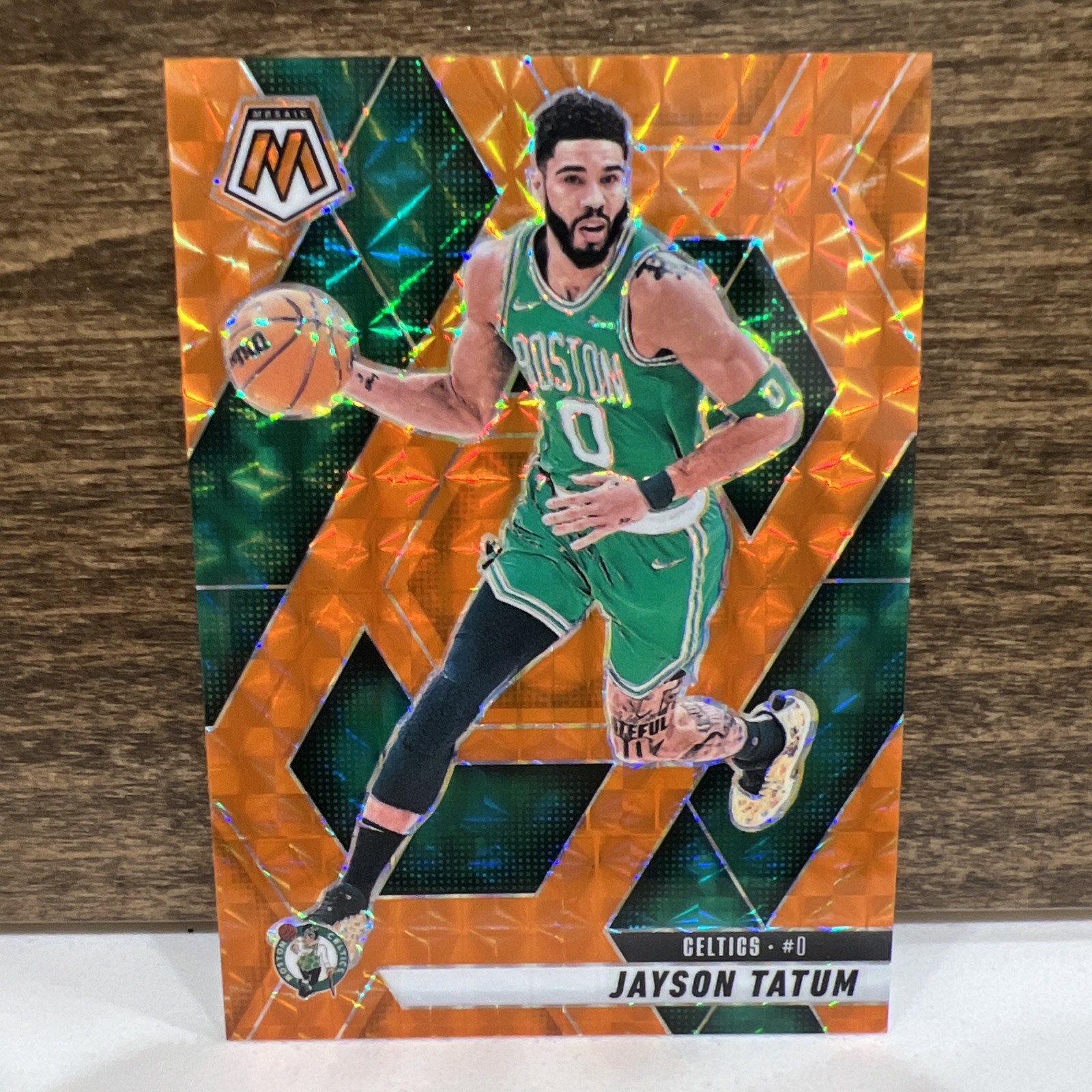 2024-25 Mosaic Jayson Tatum #188 Orange Mosaic Prizm /249 A8
