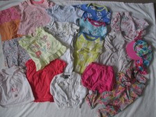 Baby Girls Clothes Bundle Age 3 -6 Mths - Tops, Babygro, Swimsuit etc 20 Items