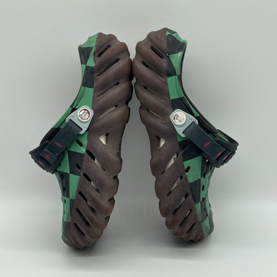 Demon Slayer CROCS Echo Tanjiro Green Black Checker No  display picture 1