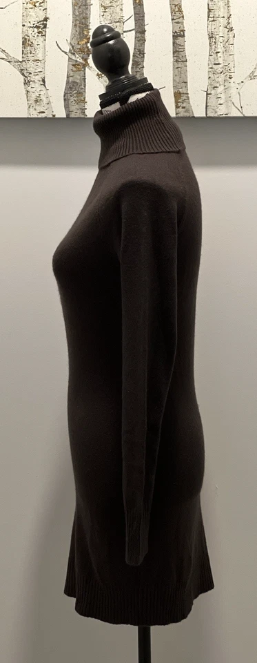 Vestido suéter para mujer Forever 21 marrón cuello alto talla S-usado Foto 4 de 4