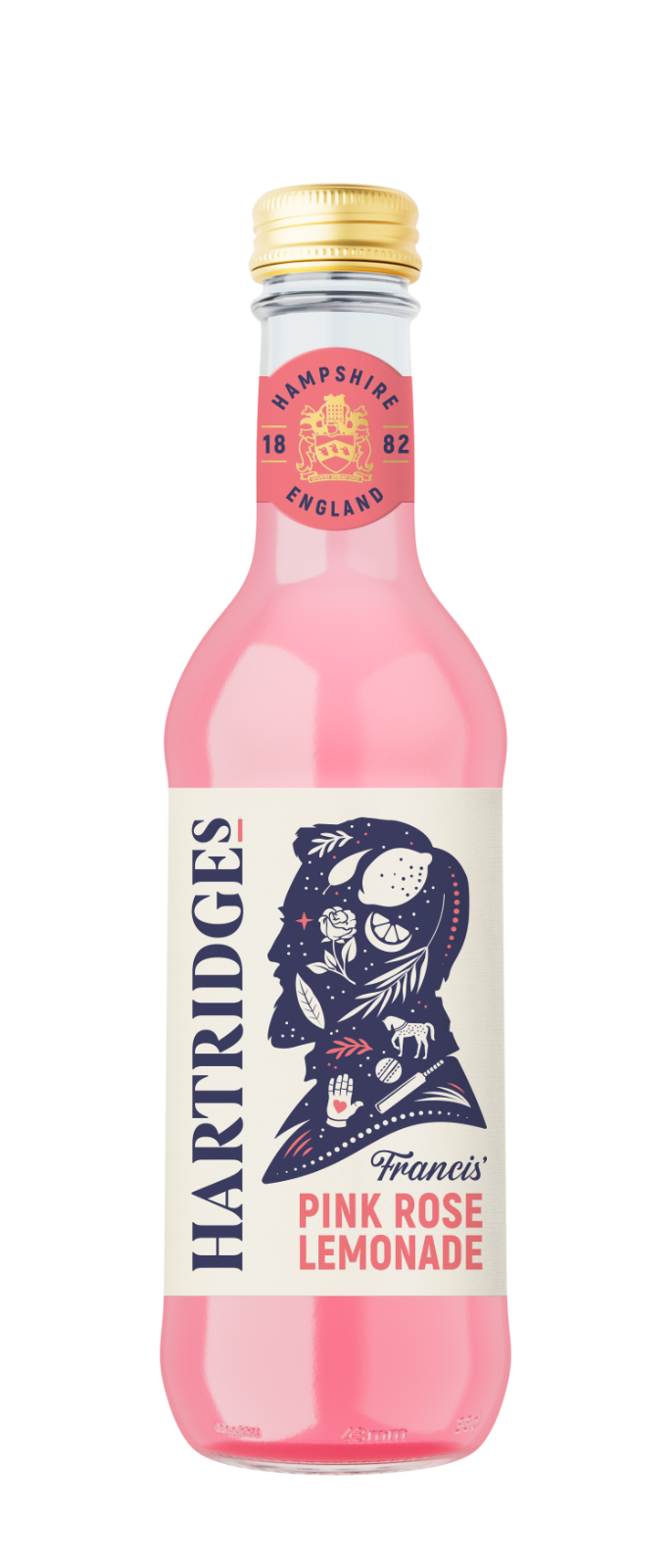 Hartridges Sparkling Rose Lemonade 330ml - Pack of 3
