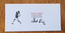 Autographed Phil Knight business card w/coa N...