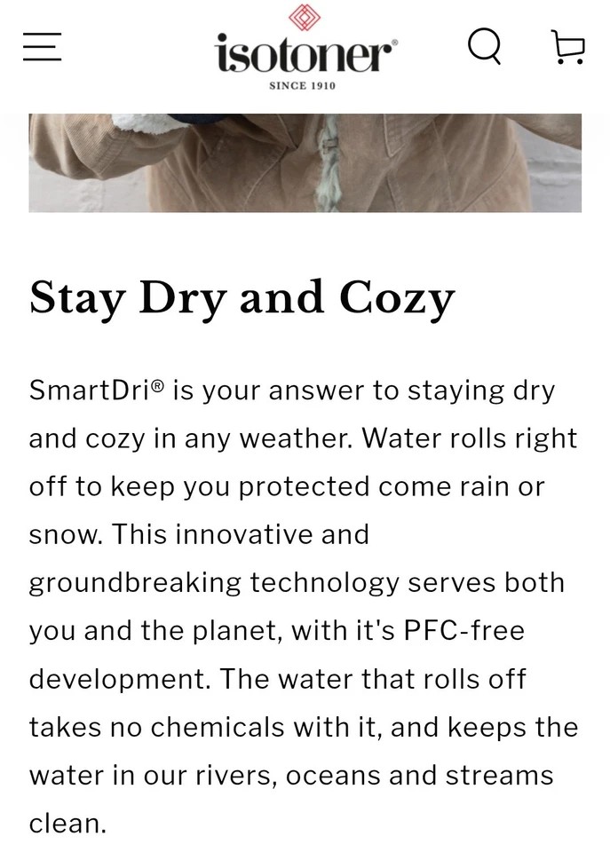 Isotoner Smart Dry Flip Top Mittens Women's XL Eco Friendly Faux Fur Lined NWT - Image 4 of 4