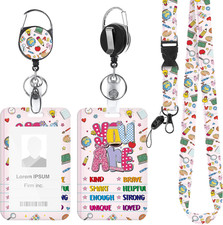 Teacher Appreciation Lanyard with ID Holder and Retractable Badge Reel