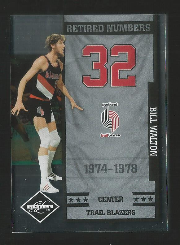 2009-10 Leaf Limited Retired Numbers Bill Walton Trail Blazers #15