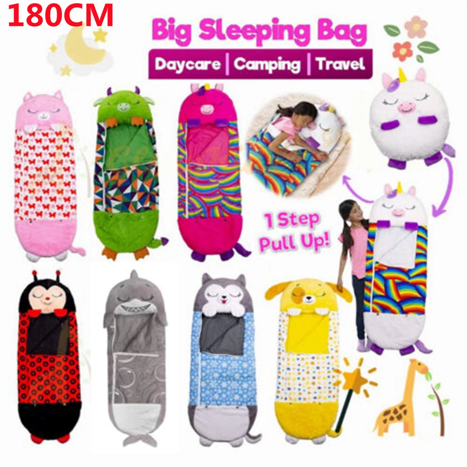 Schlafsack Einhorn Kuscheltierschlafsack Kinder Kissen Kinderschlafsack Camping - Bild 2 von 4