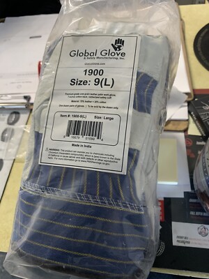Global Glove 1900 Premium Grain Cowhide Leather Palm Gloves, Large, Dozen NEW