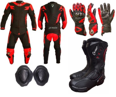 MOTORRAD Straße KOMBI JACKE & HOSE LEDER & CORDURA-HANDSCHUHE+STIEFEL CE BIESSE