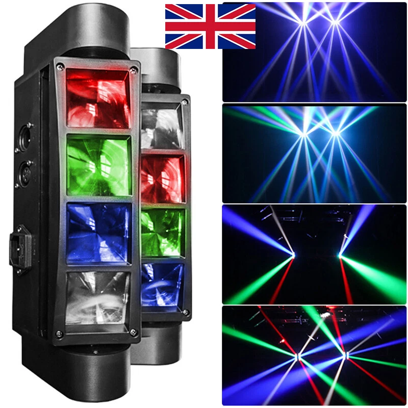200W Moving Head 8LED Spider Laser Beam Stage Light RGBW DJ Disco Party DMX UK - Image 2 of 4