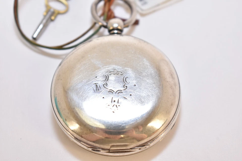 1885 H. Samuel 曼彻斯特怀表纯银 16s 7J Fusee — 第 3/4 张图片