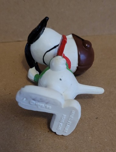 SNOOPY Peanuts PVC 2.5" PILOT w/MUSTACHE Figure COMIC CHARACTER vintage WHITMAN - Picture 5 of 5