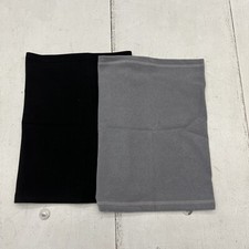 KGC Black  Gray 2 Pack Fleece Gaiter Neck Warmer Adult One Size NEW